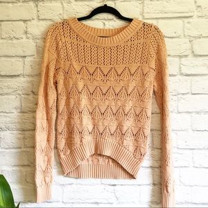 Urban Outfitters Hazel Open Knit High Low Sweater